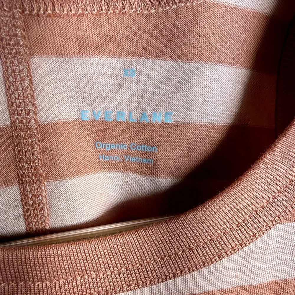 NWOT Everlane The Organic Cotton Cutaway Tank - Redwood Stripe - XS - Picture 2 of 5
